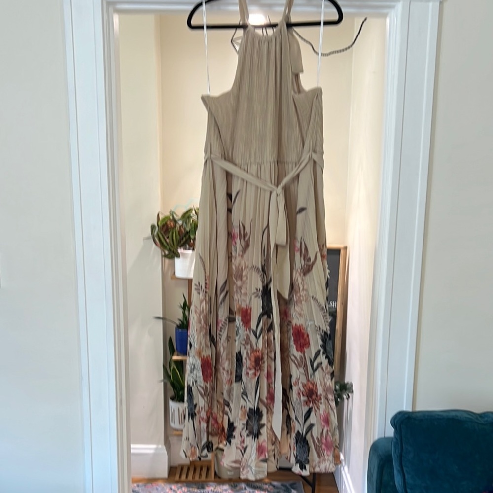 City Chic Tan Halter Neck Maxi Dress for Weddings